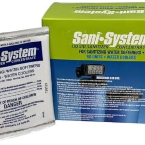 Sani-System SS24WS Liquid Sanitizer Concentrate for Water Softeners, Reverse Osmosis Systems, And Water Coolers (24 Pack)