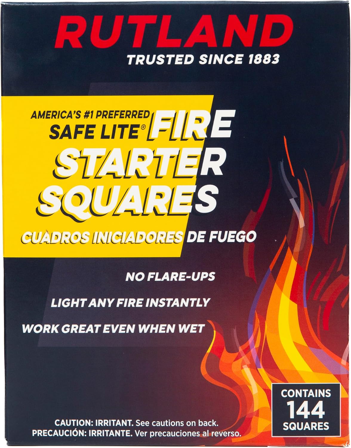 Rutland Fire Starter for Campfires, Fire Pit, Fireplace and Wood Stove - Charcoal Starter, Chimney, Grill & BBQ - Natural Firestarter Cubes - Image 7